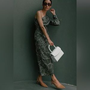 Antonio Melani Elizabeth Damrich One Shoulder Long Sleeve Midi